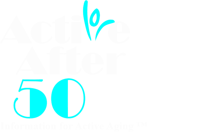 White AA50 Logo AI Info for Active Aging
